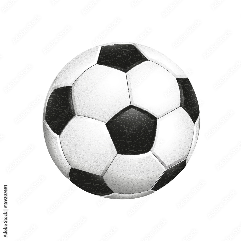 Soccer ball, detailed leather texture, vector Soccer ball, detailed leather texture, vector