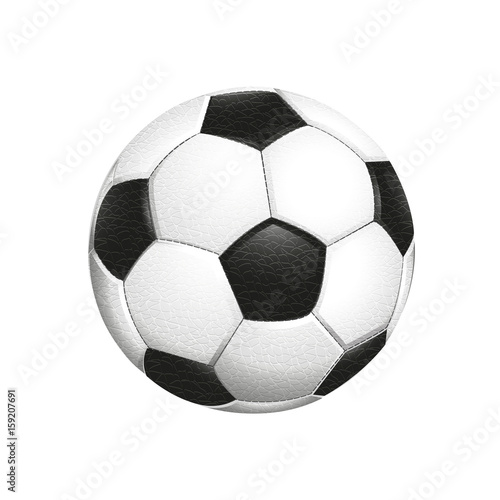 Soccer ball, detailed leather texture, vector
