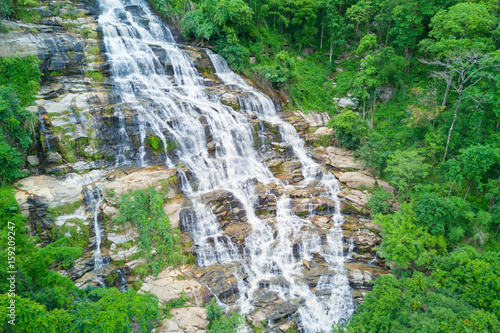 Aerial view of Mae Ya waterfall in rainy season at Doi Inthanon national park  Chian Mai  Thailand