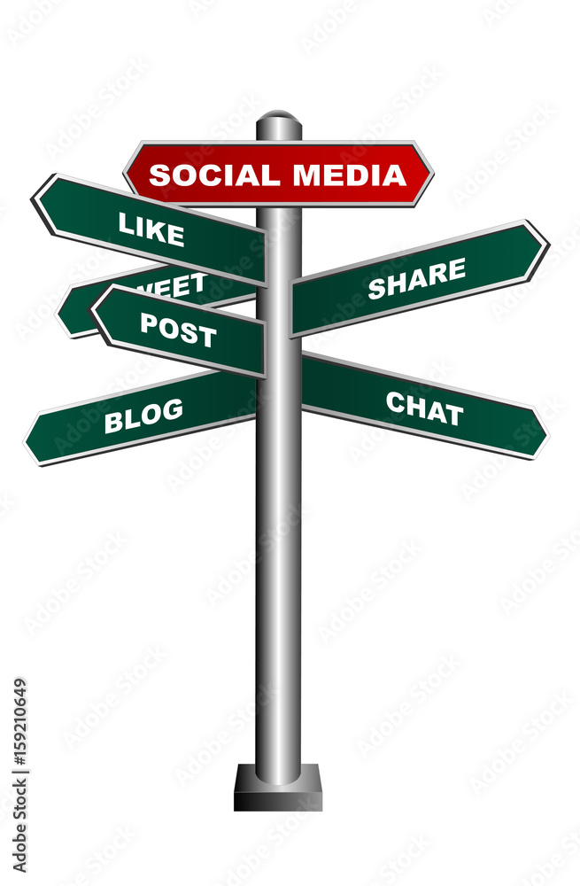 Fototapeta premium social media sign