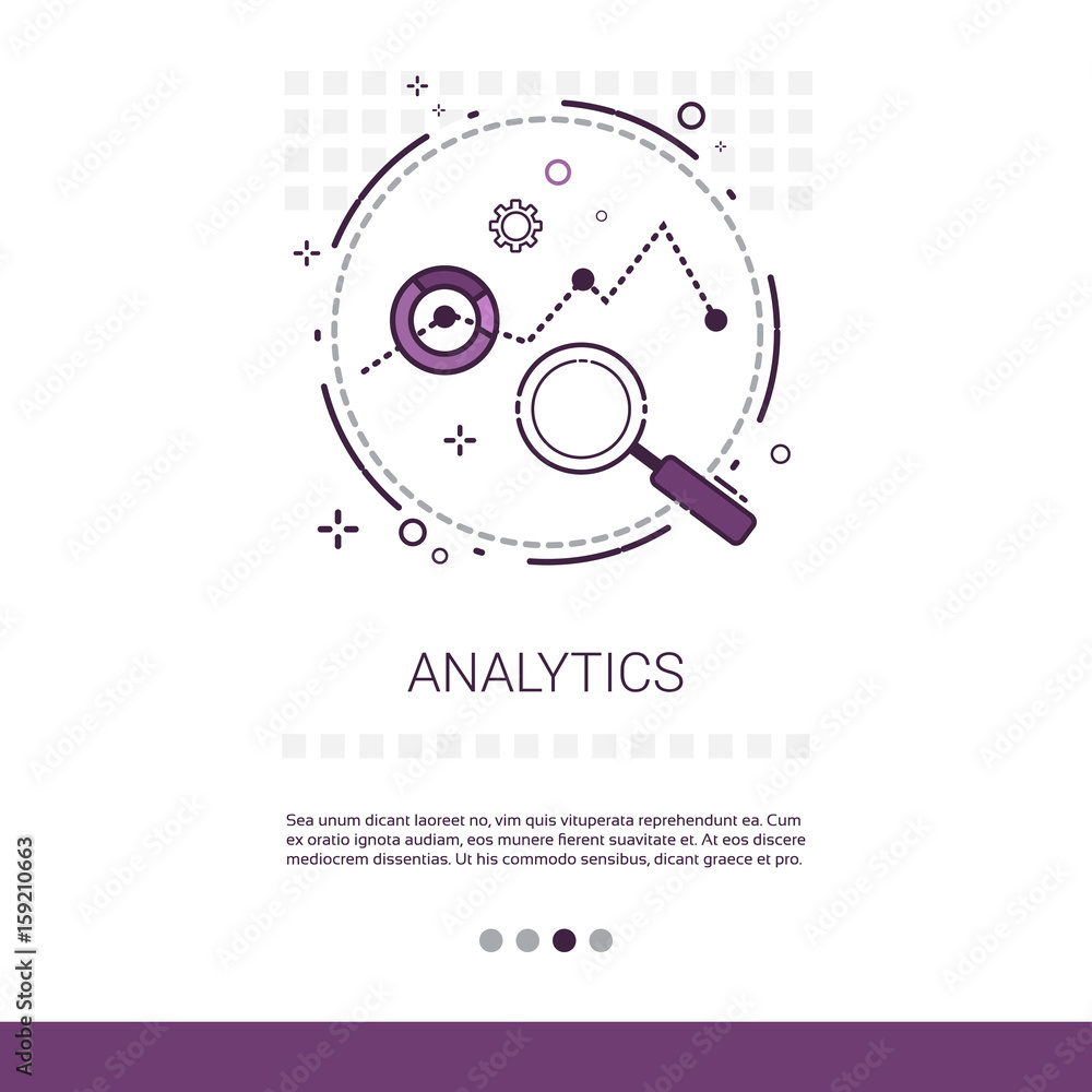 Analytics Financial Business Analysis Web Banner With Copy Space Vector Illustration Analytics Financial Business Analysis Web Banner With Copy Space Vector Illustration