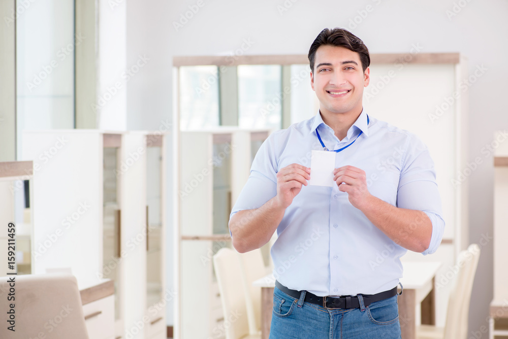 Fototapeta premium Sales assistant in furniture store