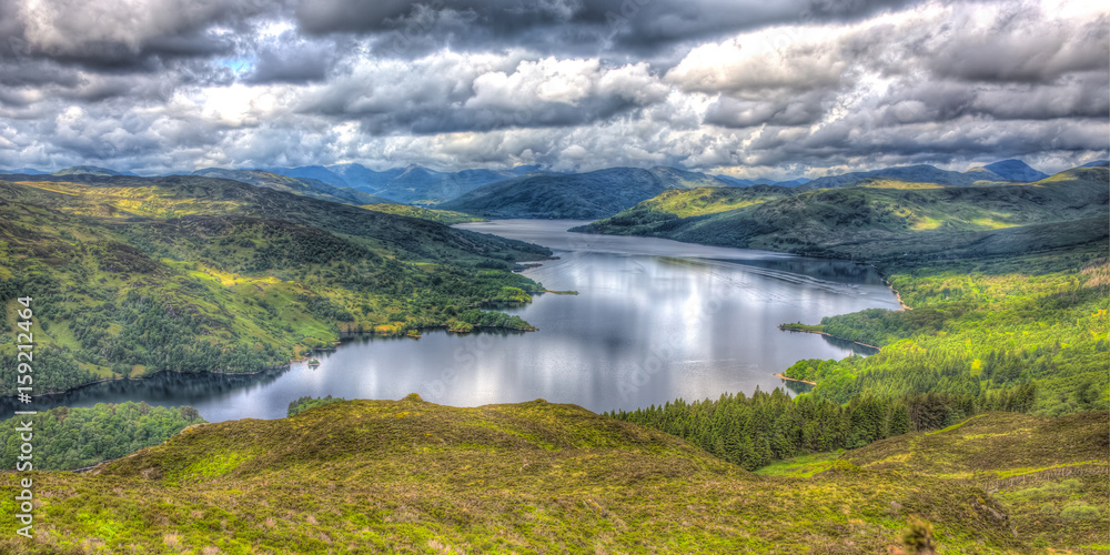 Fototapeta premium Beatiful view of Loch Katrine, Trossachs NP, Scotland
