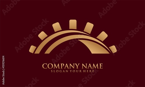 gear tech construction logo