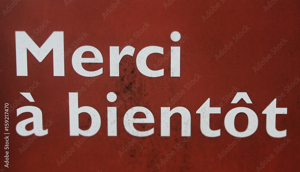 Obraz premium Merci à bientôt