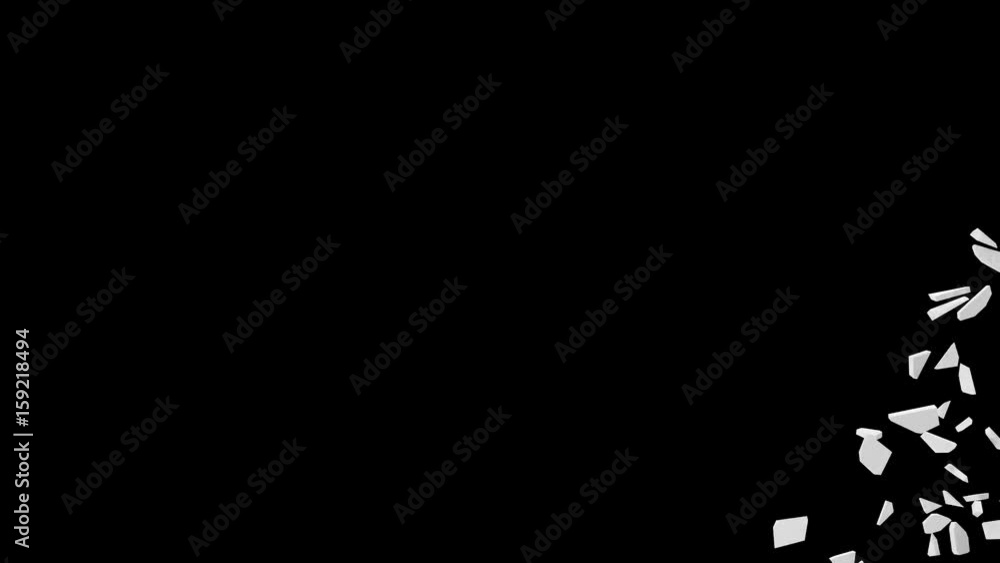 3d animation of breaking wall. added alpha. 3d animation of breaking wall. added alpha.