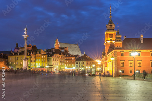 Warsaw  Poland  panorama of old city with royal castle and st John cathedral