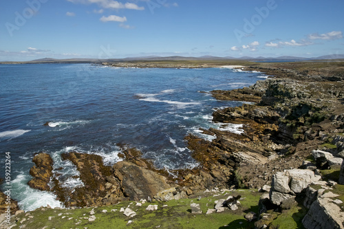 Scenic coast of Pebble Island, Falkland Islands, South Atlantic photo