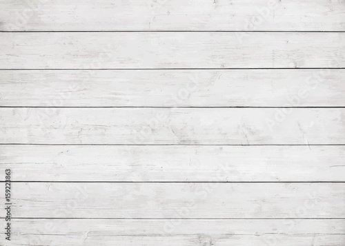White wooden wall, table, floor surface. Light vector wood texture.
