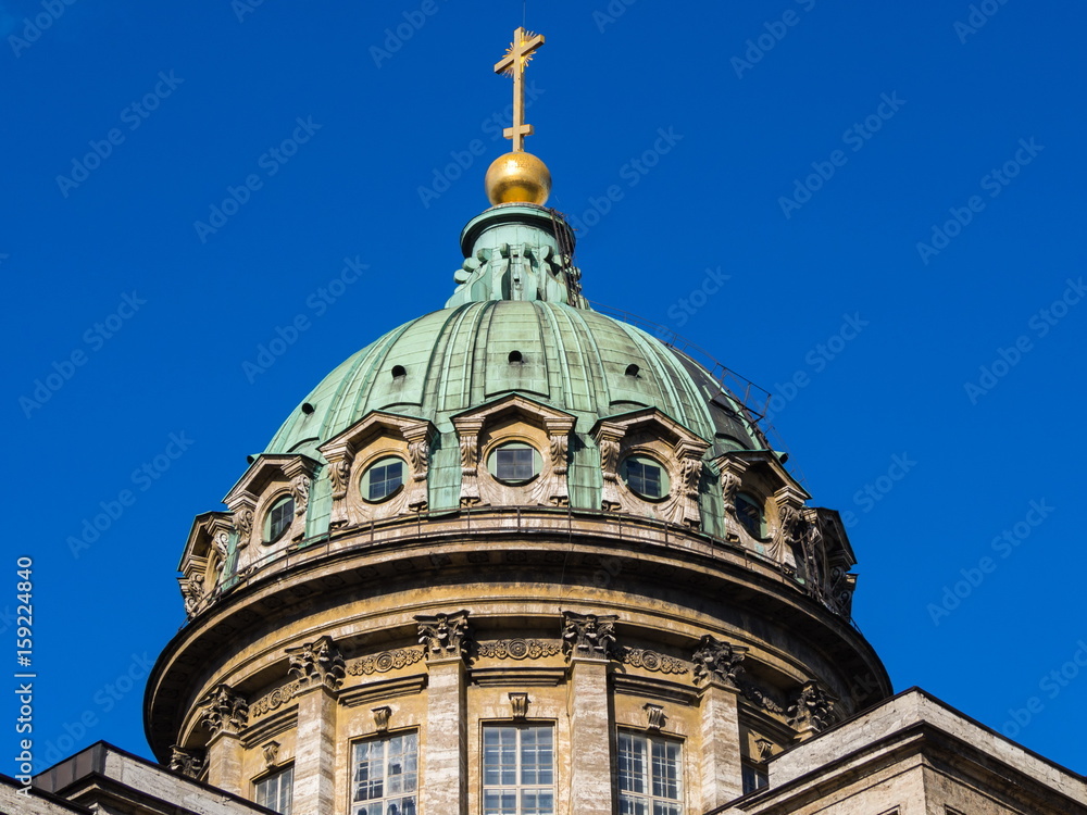 The dome of the Kazan Cathedral in St. Petersburg.