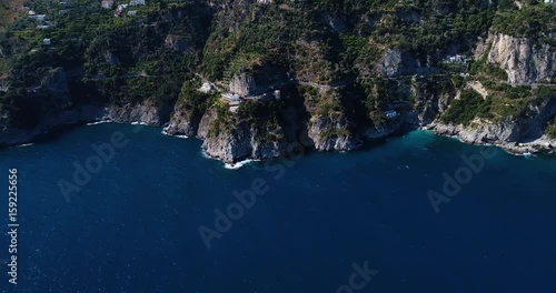 aerial view of beautiful amalfi coast at southern italy
