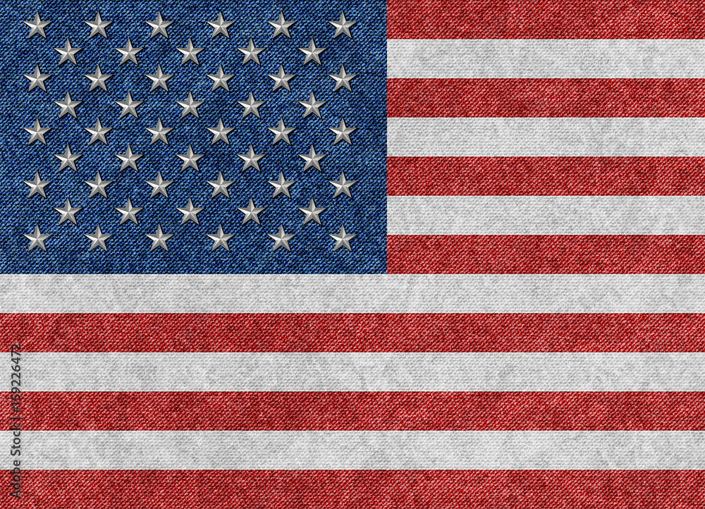 textile USA flag illustration