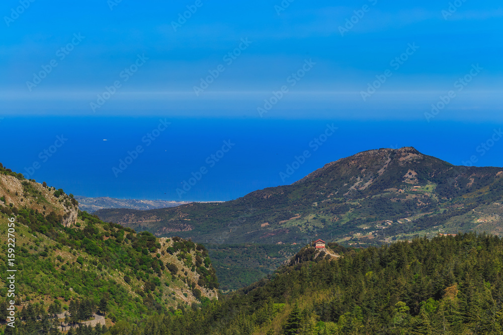 Lovely Mountains of Sicily. Late Spring early Summer Landscape in the Madonie hills of the island