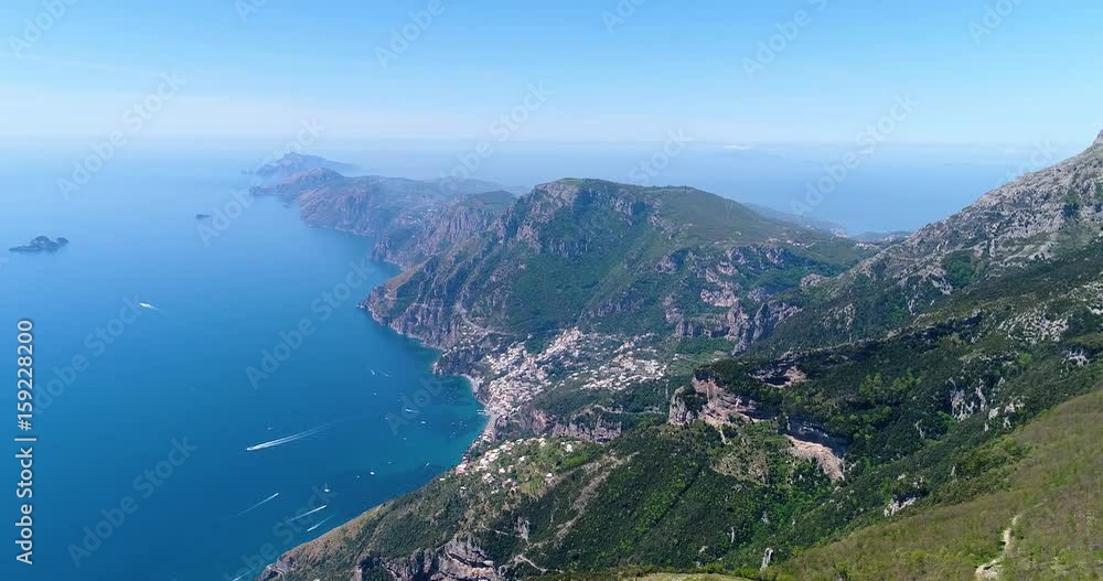 flying above mountains by Amalfy coast flying above mountains by Amalfy coast
