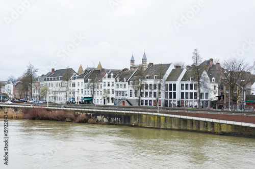 View of Maastricht city centre on the Meuse river