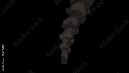 Billowing Smoke 2D Animation Loop Alpha Channel 