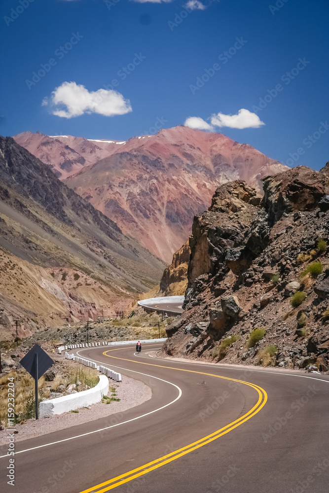 Road through Andes Road through Andes