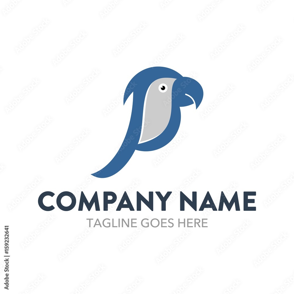Unique Parrot Logo Template Unique Parrot Logo Template