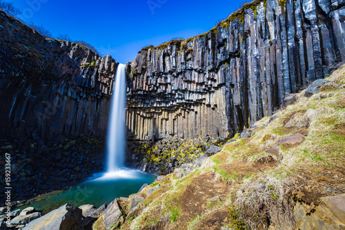 Svartifoss waterfall in the Skaftafell National Park, Iceland