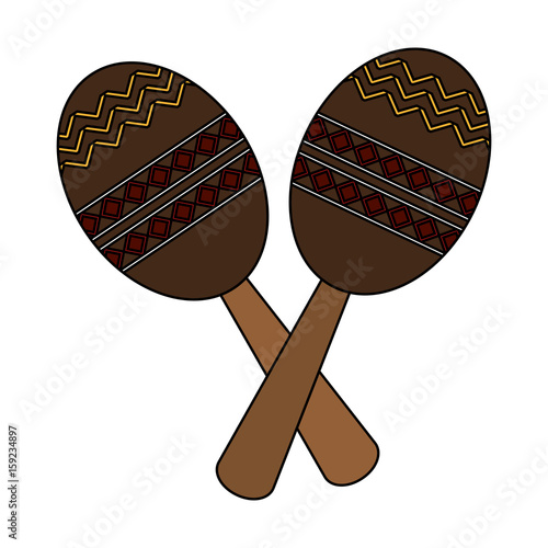 maraca flat illustration icon vector design graphic