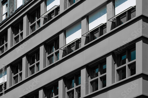 grey building facade - apartment house exterior