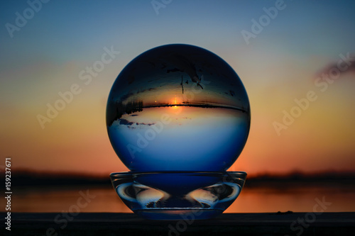 Fototapeta Naklejka Na Ścianę i Meble -  Sunset in a crystal ball