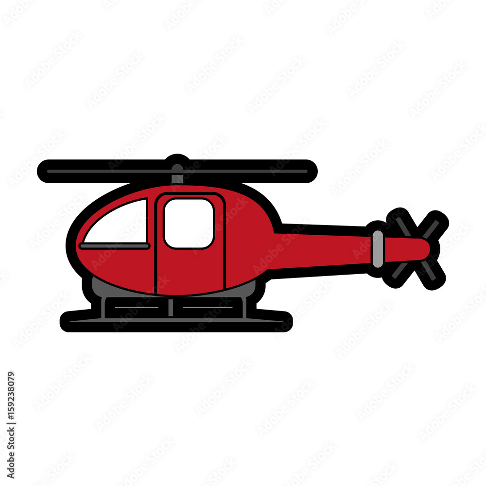 helicopter flat illustration icon vector design graphic