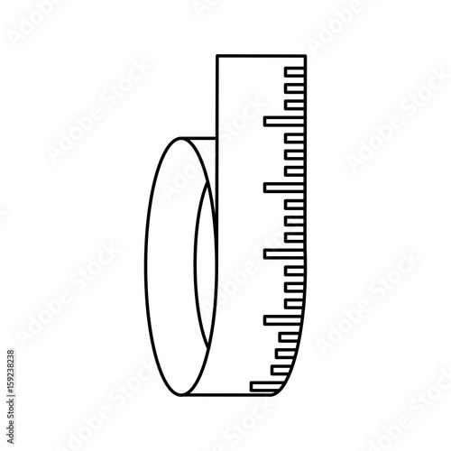 ruler measurements sport flat icon vector design graphic illustration