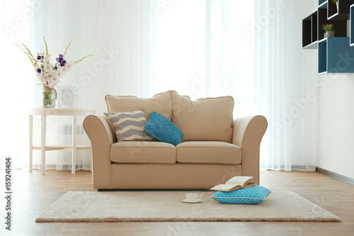 Living room interior with s...