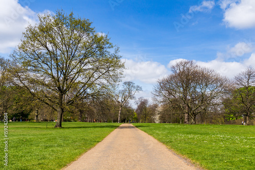 Pathway in the sunny Green Park