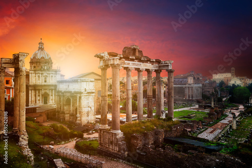 Roman Forum. Image of Roman Forum in Rome, Italy during sunrise.
