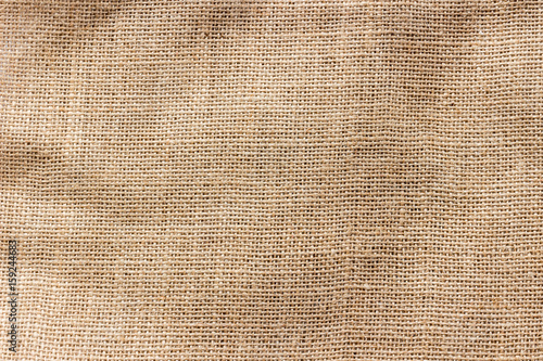 top view of brown sackcloth for background photo