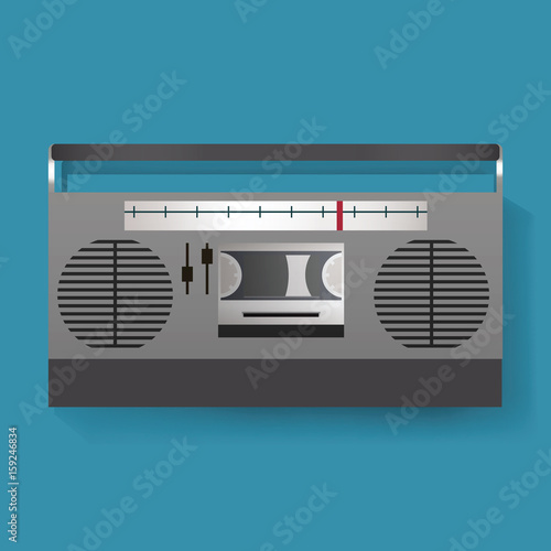Retro Radio Entertainment Media Icon Illustration Vector