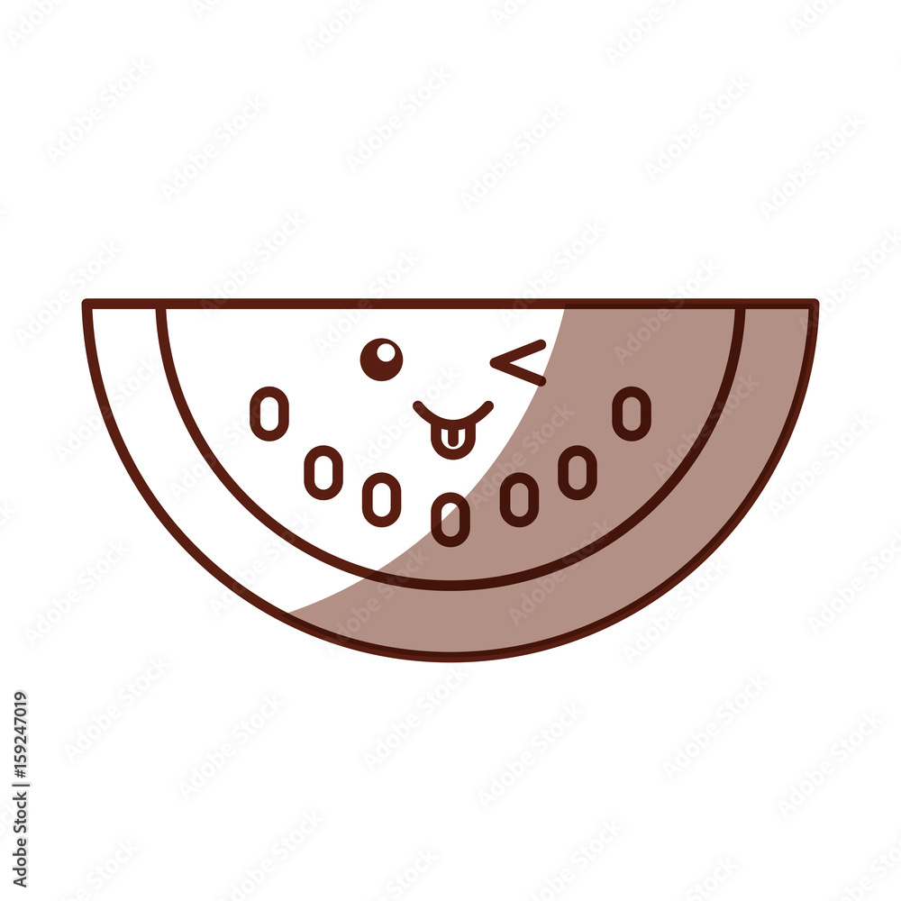 watermelon fresh fruit kawaii character vector illustration design watermelon fresh fruit kawaii character vector illustration design