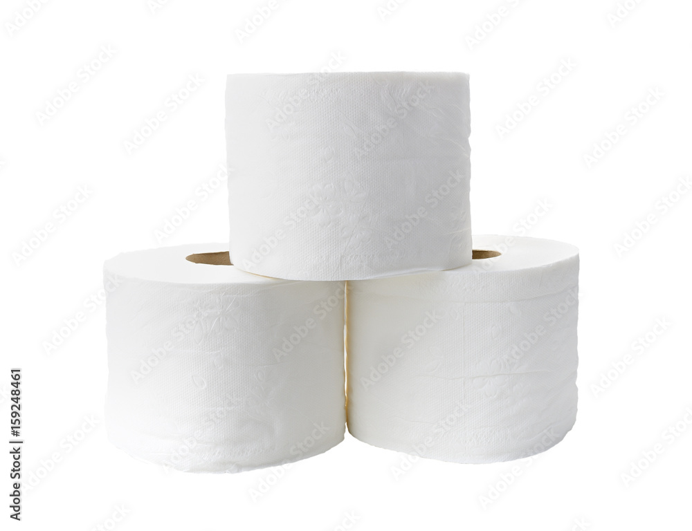 Rolls of toilet paper isolated on white Rolls of toilet paper isolated on white