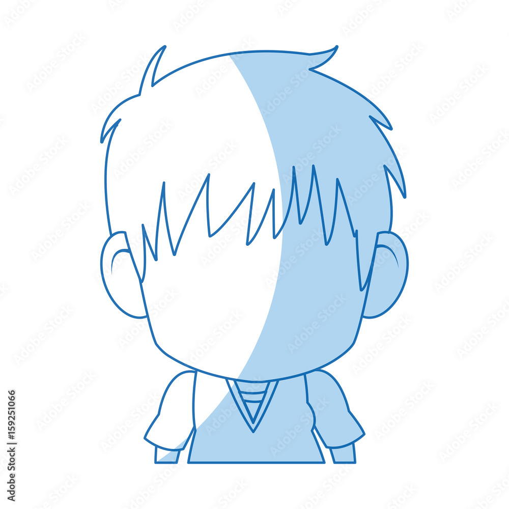 Fototapeta premium face cute anime tennager facial expression vector illustration
