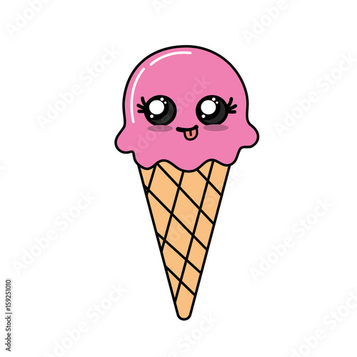 kawaii cute funny ice cream