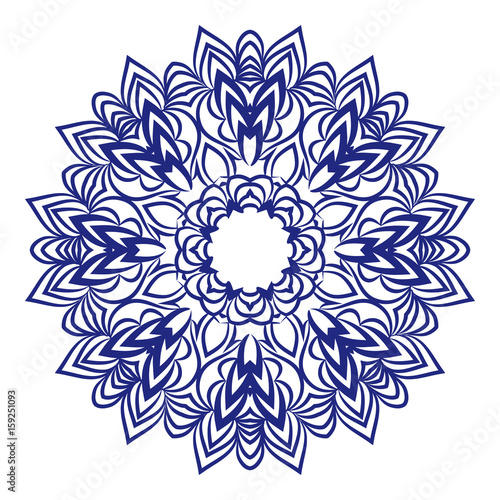 Mandala tattoo . for design, greeting card, invitation, coloring book. Arabic, Indian, motifs. Vector illustration.