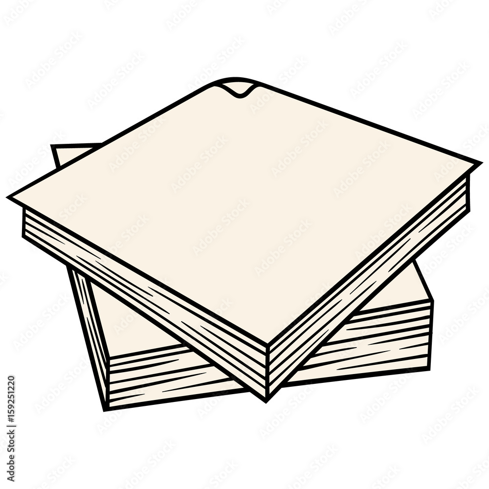 Cartoon Napkin Vector Illustration Stock Vector Adobe Stock