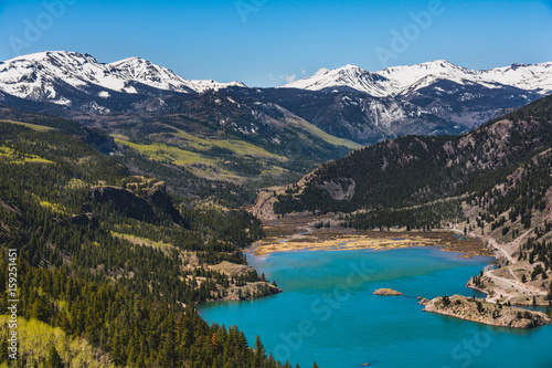 Mountains Lake City Colorado Trees Green Water Rocky Mountains