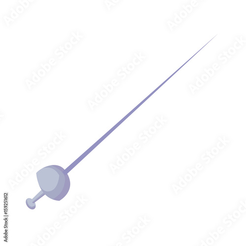 fencing sword steel weapon accessory image vector illustration