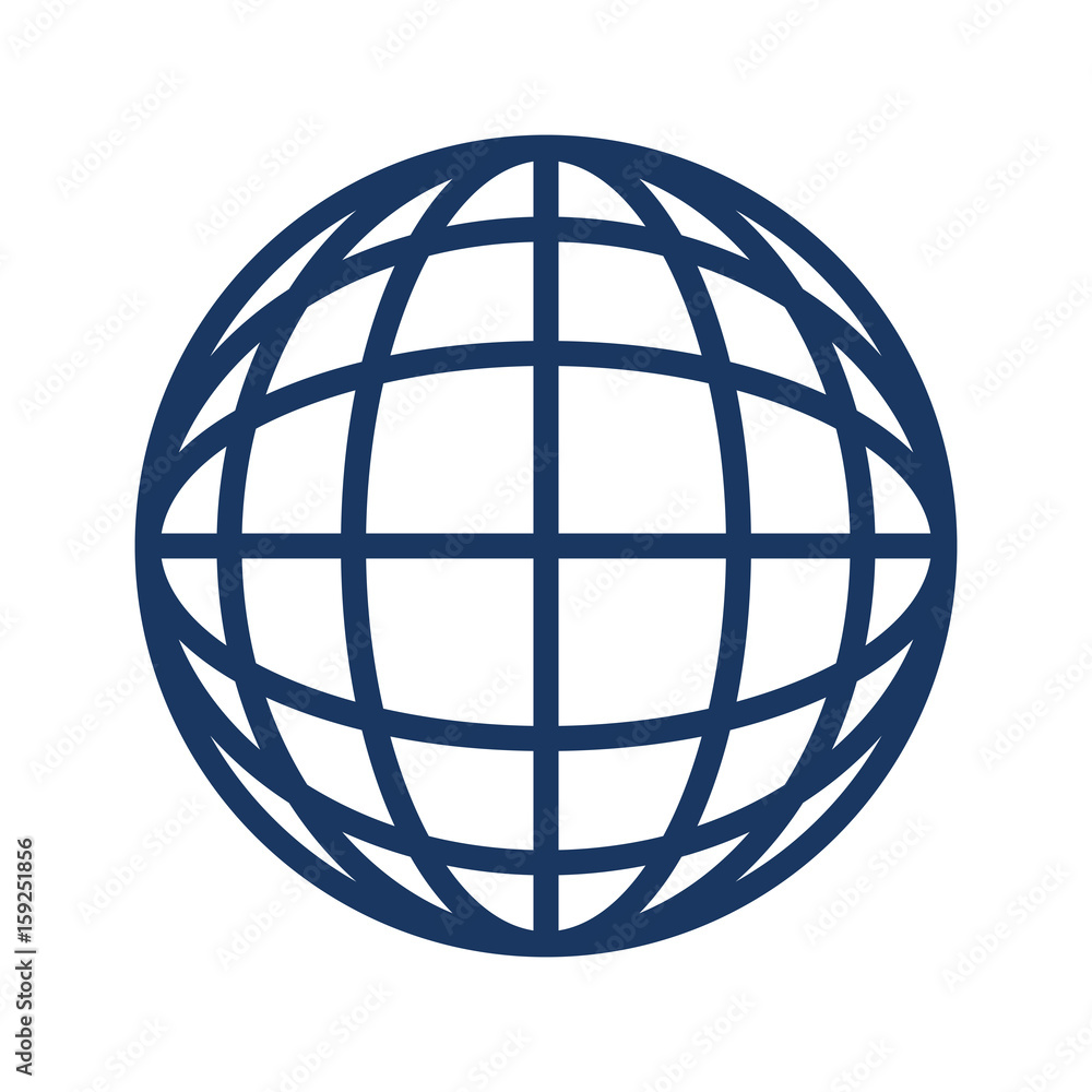 global sphere icon over white background vector illustration global sphere icon over white background vector illustration