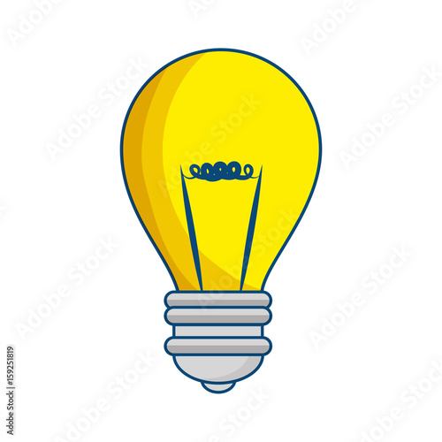 light bulb icon over white background vector illustration