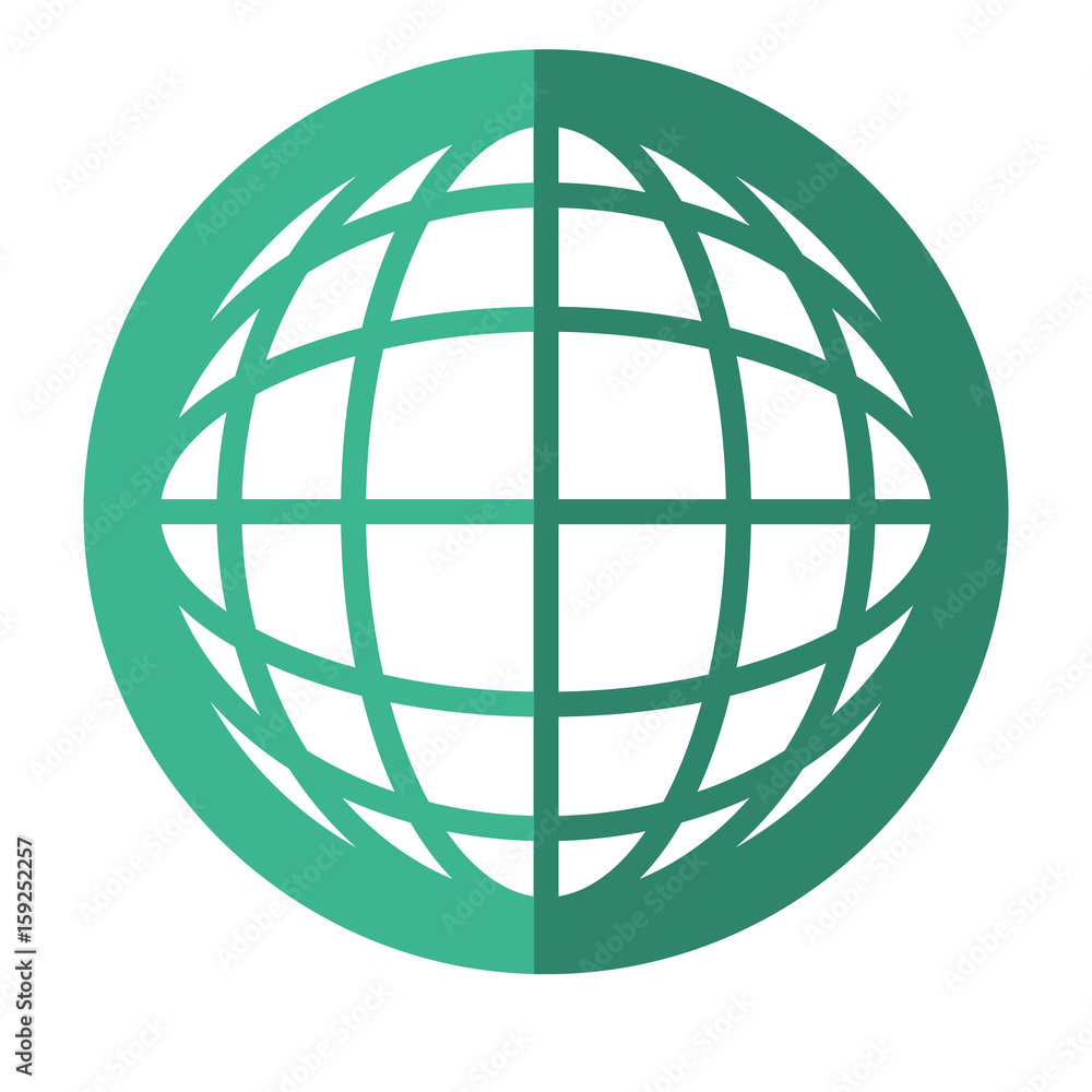 global sphere icon over white background colorful design vector illustration global sphere icon over white background colorful design vector illustration
