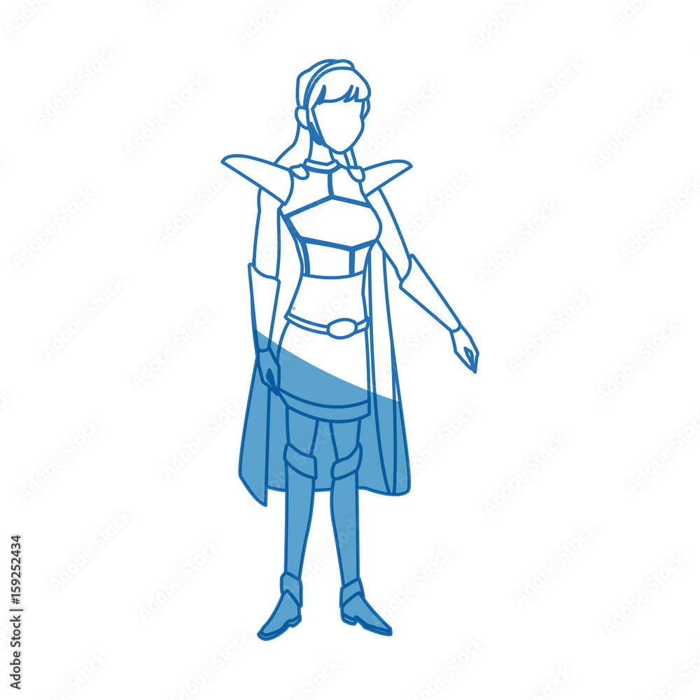 warrior princess armor cape costume halloween vector illustration warrior princess armor cape costume halloween vector illustration