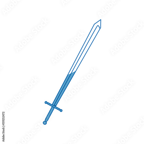 medieval sword weapon of costume halloween icon vector illustration
