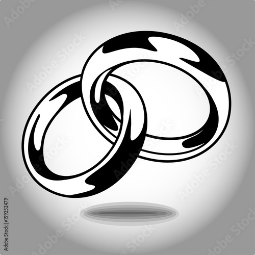 wedding ring vector illustration isolated on background eps 10