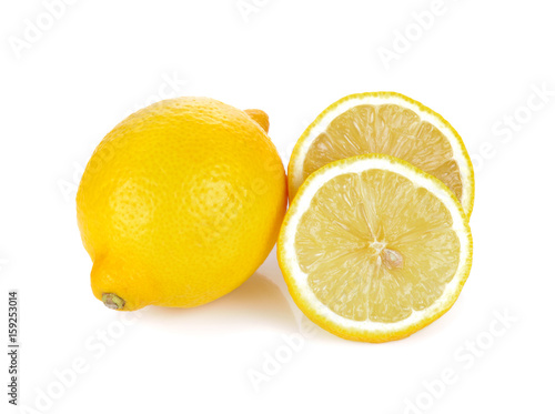 fresh lemon isolated on white background