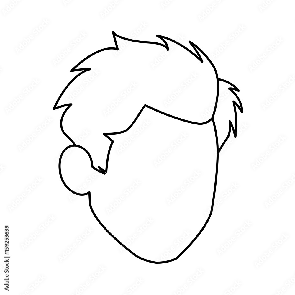 default head man portrait hair image vector illustration default head man portrait hair image vector illustration