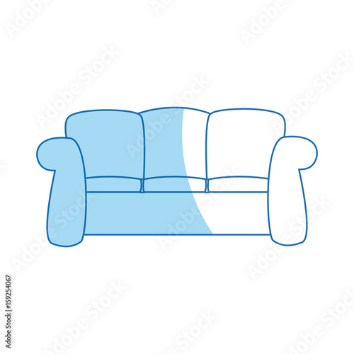 sofa furniture comfort interior decor vector illustration